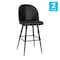 Flash Furniture 2PK 30" Black LeatherSoft Armless Barstool AY-1026H-30-BK-GG - alternate 6